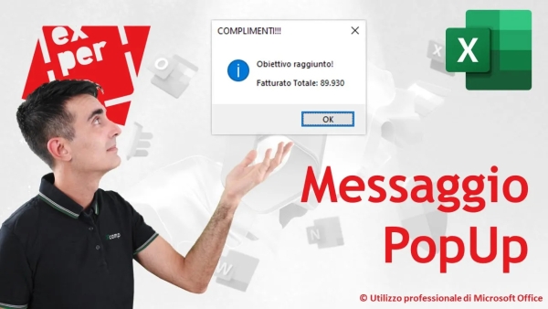 EXCEL - TRUCCHI E SEGRETI: Message Box VBA Pop Up per obiettivi raggiunti – scopri come