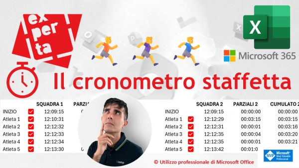 EXCEL 365 – TRUCCHI E SEGRETI: 🏃‍♂️‍➡️🏃‍♀️‍➡️🏃‍➡️Il cronometro a staffetta